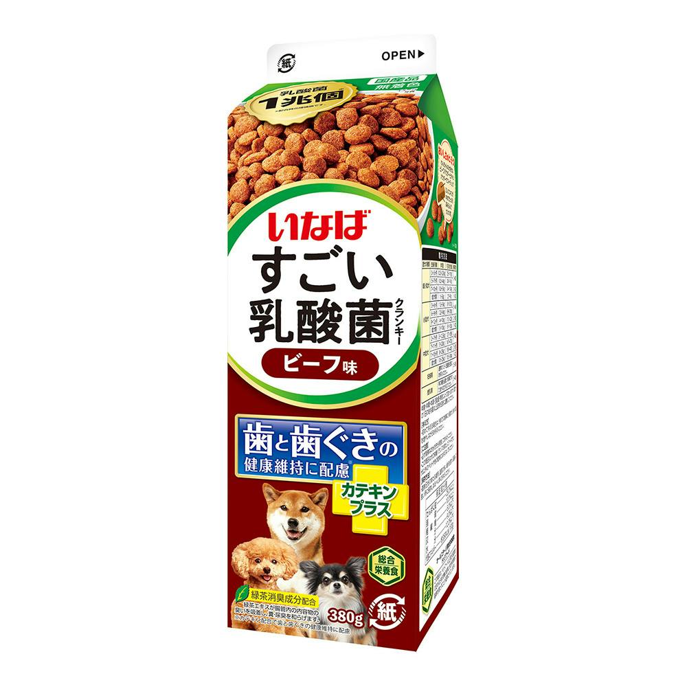 いなばすごい乳酸菌クランキー牛乳パック ビーフ(1ケース12個入り) 国産 お腹 4901133735486 3753268012 犬用ドライフード いなばすごい乳酸菌クランキー牛乳パック ビーフ(1ケース12個入り) 国産 お腹 4901133735486 3753268012 犬用ドライフード
