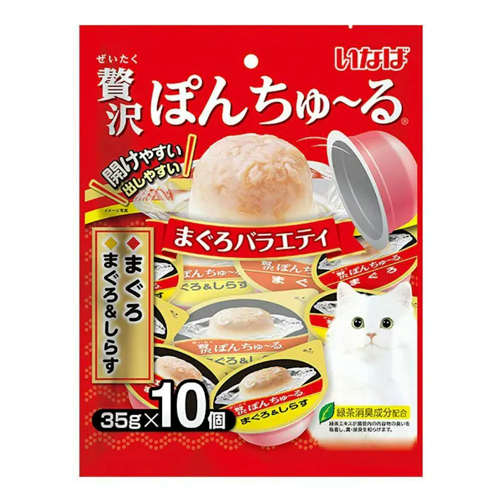 【ケース販売】いなば 贅沢ぽんちゅ~る まぐろバラエティ(1ケース16個入り)ちゅーる ペット用 ウェットフード 猫用 3753975016【別送品】
