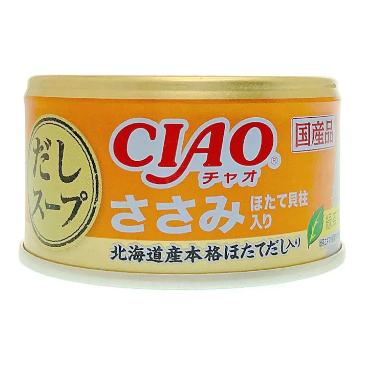 【ケース販売】いなば CIAOだしスープ缶 ささみほたて(1ケース48個入り)チャオ 国産 ペット用 ウェットフード 猫用 3754000048【別送品】