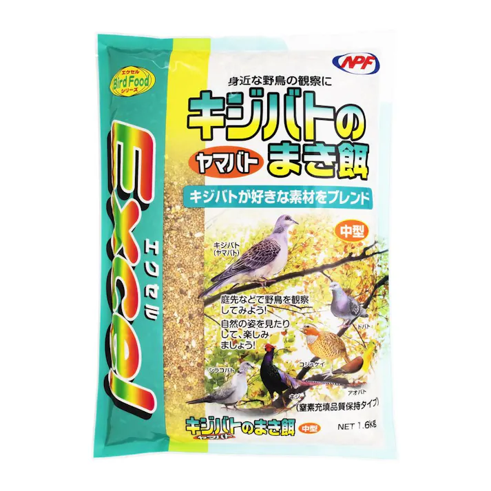 ナチュラルペットフーズ【ケース販売】エクセルキジバトのまき餌 中型1.6kg(1ケース12個入り)4101033012 4932804364919【別送品】