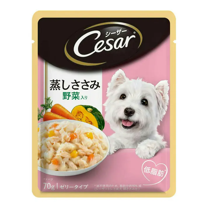 【ケース販売】マースジャパン シーザー パウチ ささみ・野菜 CEP2 70g(1ケース160個入り)1080241160 4902397812586【別送品】