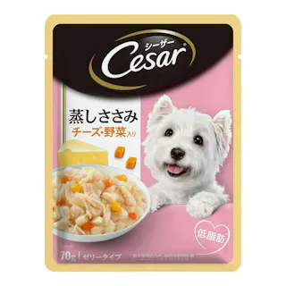 【ケース販売】マースジャパン シーザーパウチ 蒸しささみ チーズ・野菜入り70g(1ケース160個入り)1080685160 4902397839187【別送品】