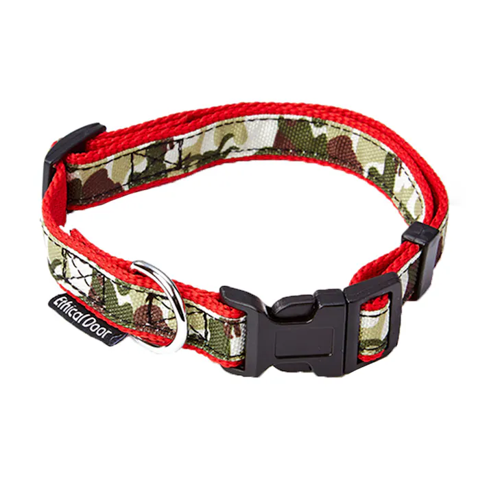 【ケース販売】犬用エシカル迷彩カラー S レッド(1ケース120個入り) 犬 用品 首輪 3418103120【別送品】