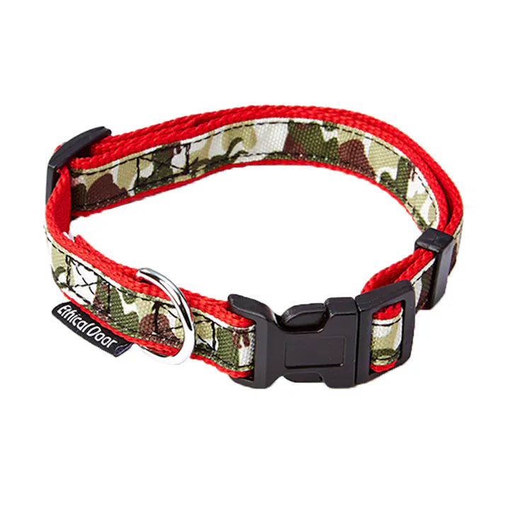 【ケース販売】犬用エシカル迷彩カラー M レッド(1ケース120個入り) 犬 用品 首輪 3418179120【別送品】