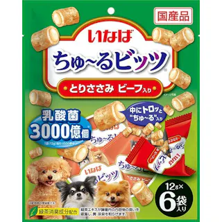 【ケース販売】いなば ちゅ~るビッツビーフ6袋(1ケース24個入)ちゅーる 国産 4901133682322 スナック 犬フード 嗜好性抜群 3753022024【別送品】
