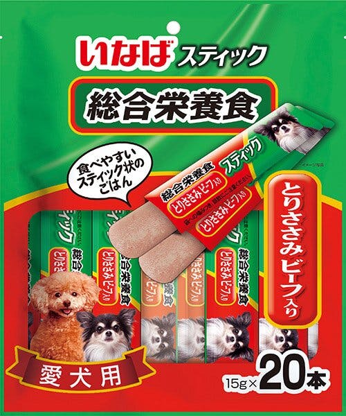 いなば 犬スティック総合栄養食20Pささみビーフ(1ケース16個入) 4901133266126 3753956016 素材(お肉・魚)おやつ いなば 犬スティック総合栄養食20Pささみビーフ(1ケース16個入) 4901133266126 3753956016 素材(お肉・魚)おやつ