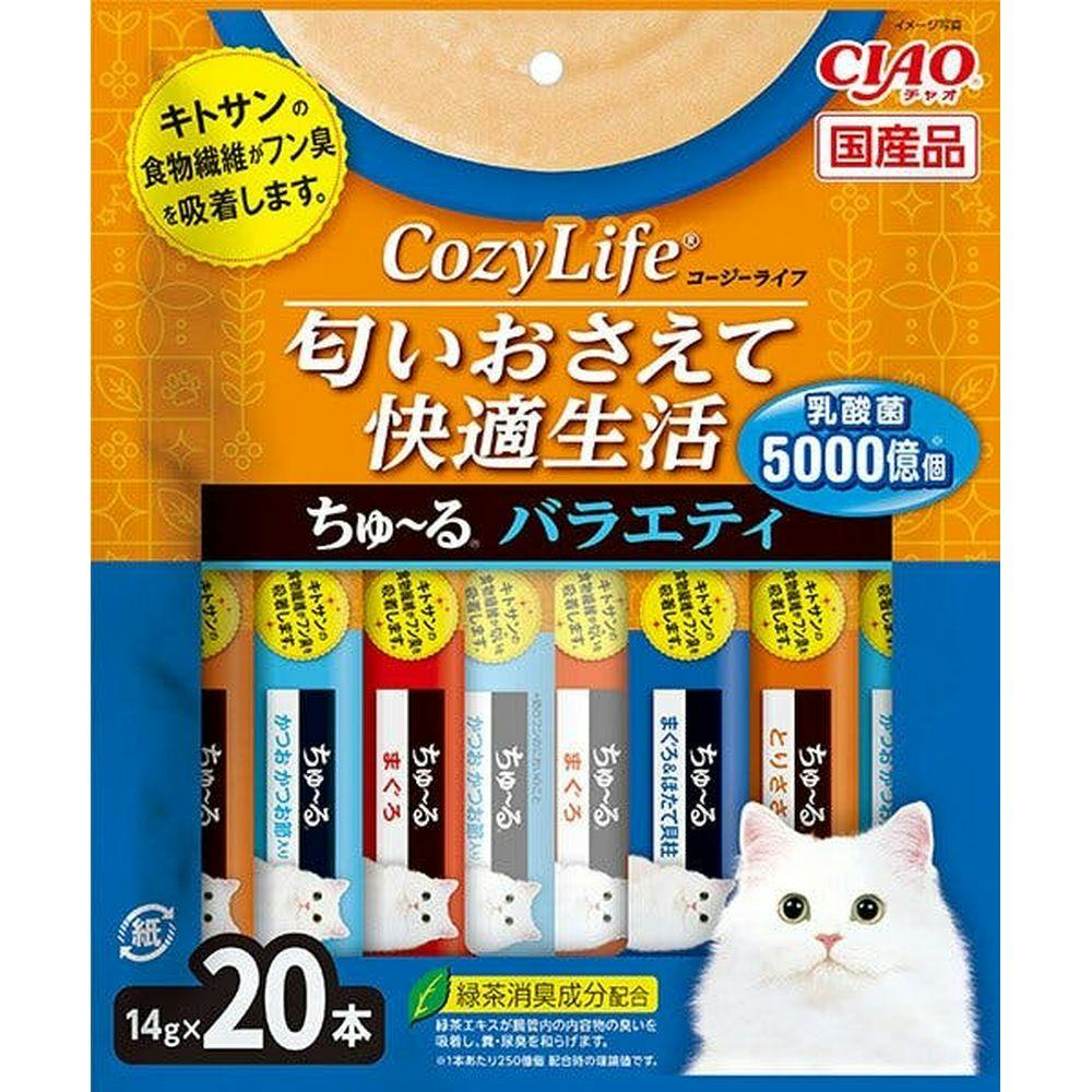 いなば CIAO CozyLifeちゅ~る 匂いおさえて快適生活 バラエティ(1ケース16個入)チャオちゅーる キトサン 国産 4901133087066 37 ペースト・ウェットタイプおやつ(猫) いなば CIAO CozyLifeちゅ~る 匂いおさえて快適生活 バラエティ(1ケース16個入)チャオちゅーる キトサン 国産 4901133087066 37 ペースト・ウェットタイプおやつ(猫)