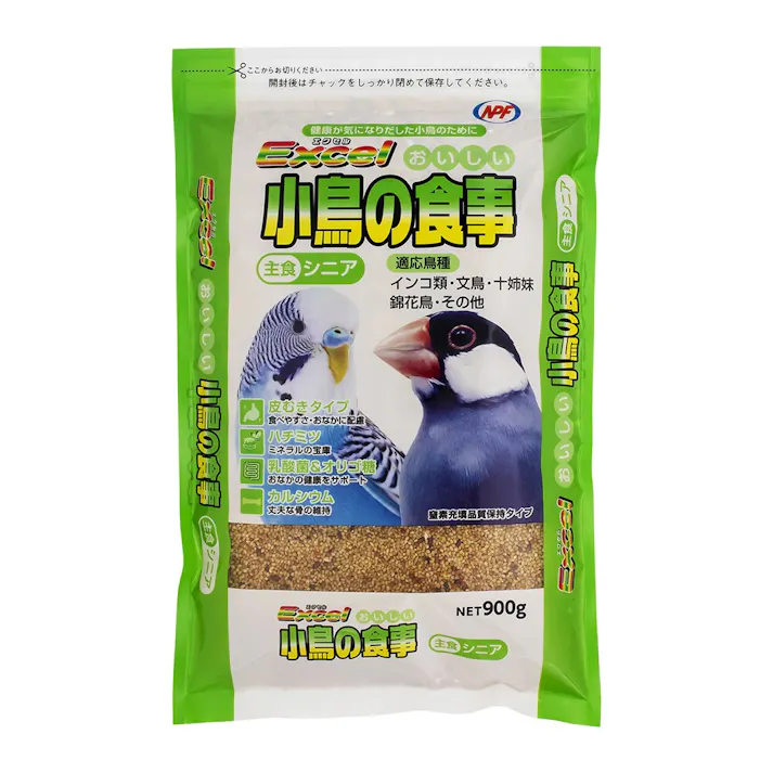 【ケース販売】ナチュラルペットフーズ エクセル おいしい小鳥の食事シニア900g(1ケース20個入) 4101047020【別送品】