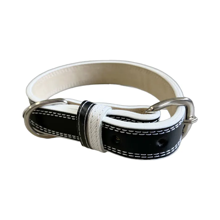 M1854BKWレザーカラー21 首輪 迷子防止 犬用 3342959001【別送品】