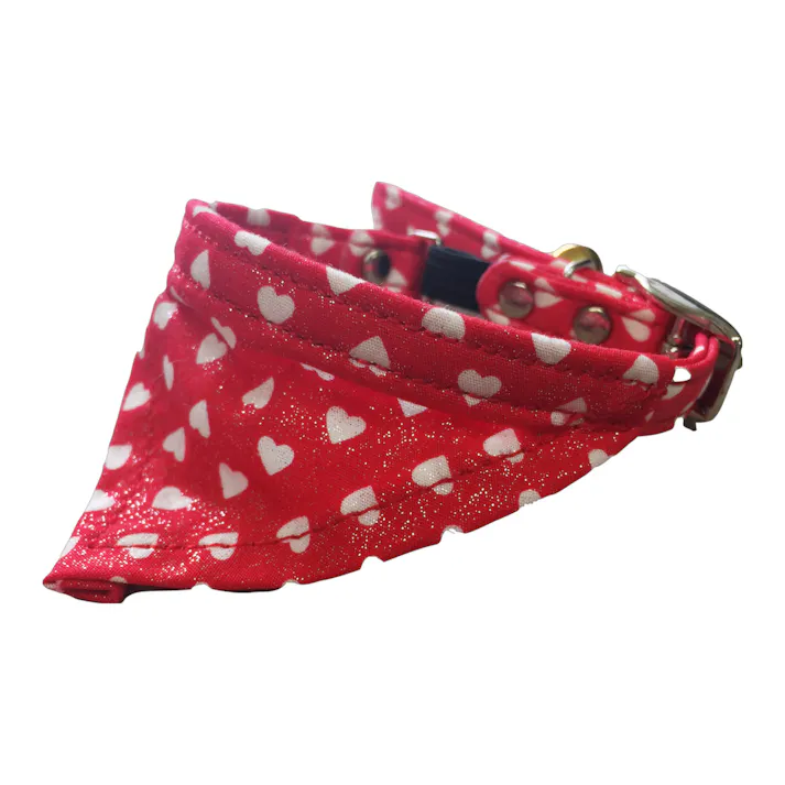 カワノ産業 M1047R猫バンダナカラーラメハート 3343079001【別送品】