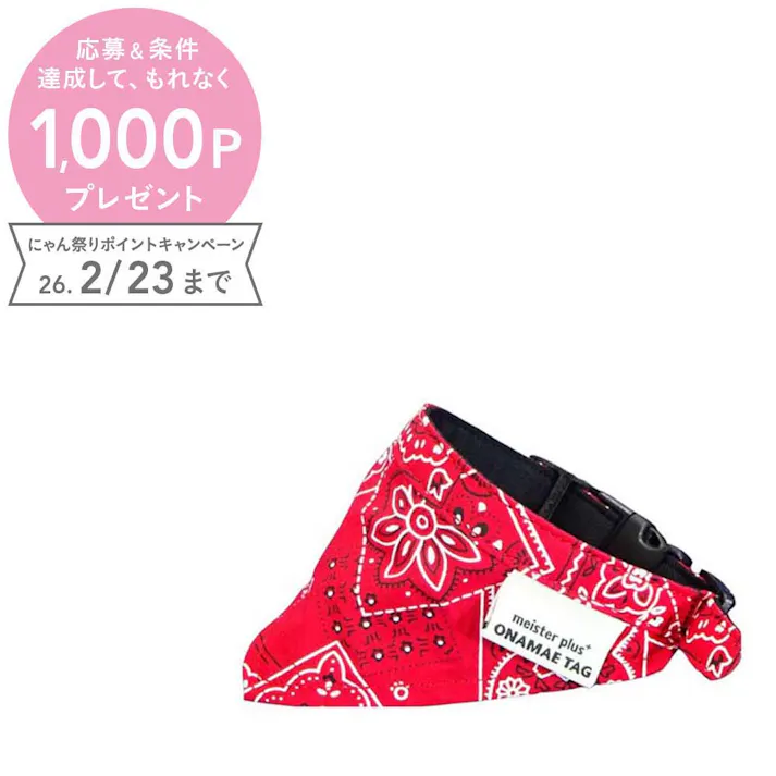 MP4433RおなまえバンダナSペイズリー アクセサリー・香水 迷子防止 犬用 3344556001【別送品】