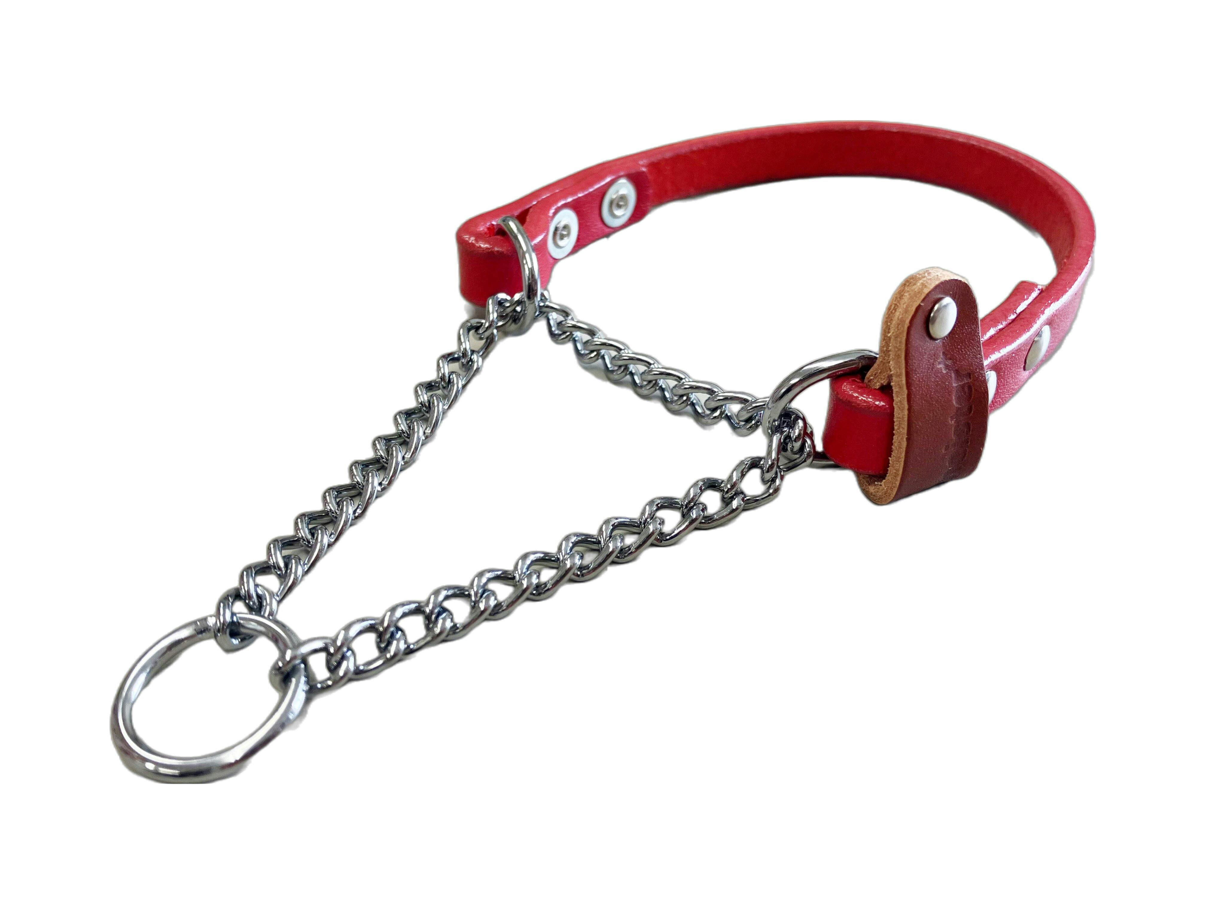 MPレザーハーフチェーンカラー#10レッド 首輪 迷子防止 犬用 3345470001【別送品】