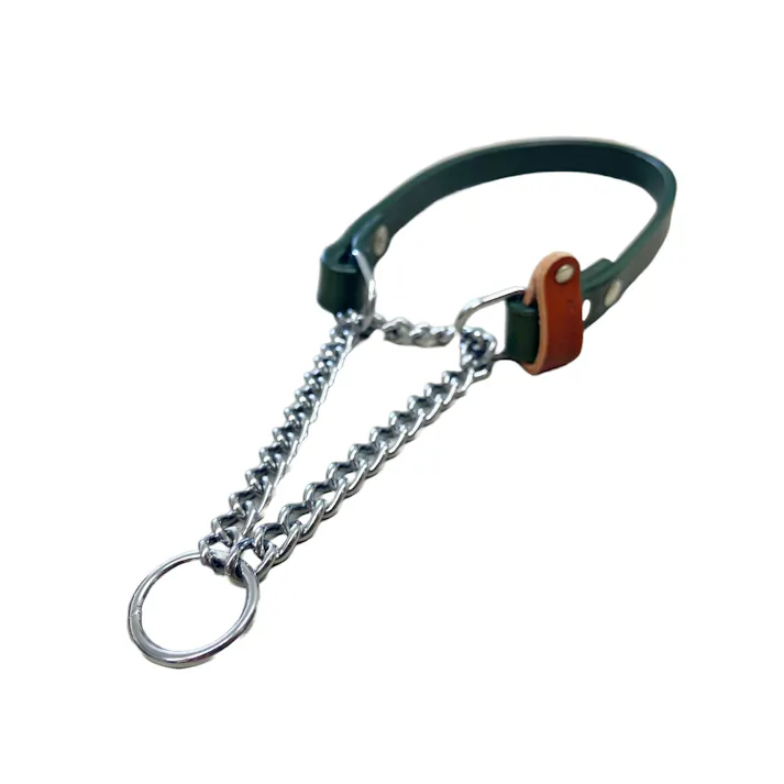 カワノ産業 MPレザーハーフチェーンカラー#15Lカーキ 3345517001【別送品】
