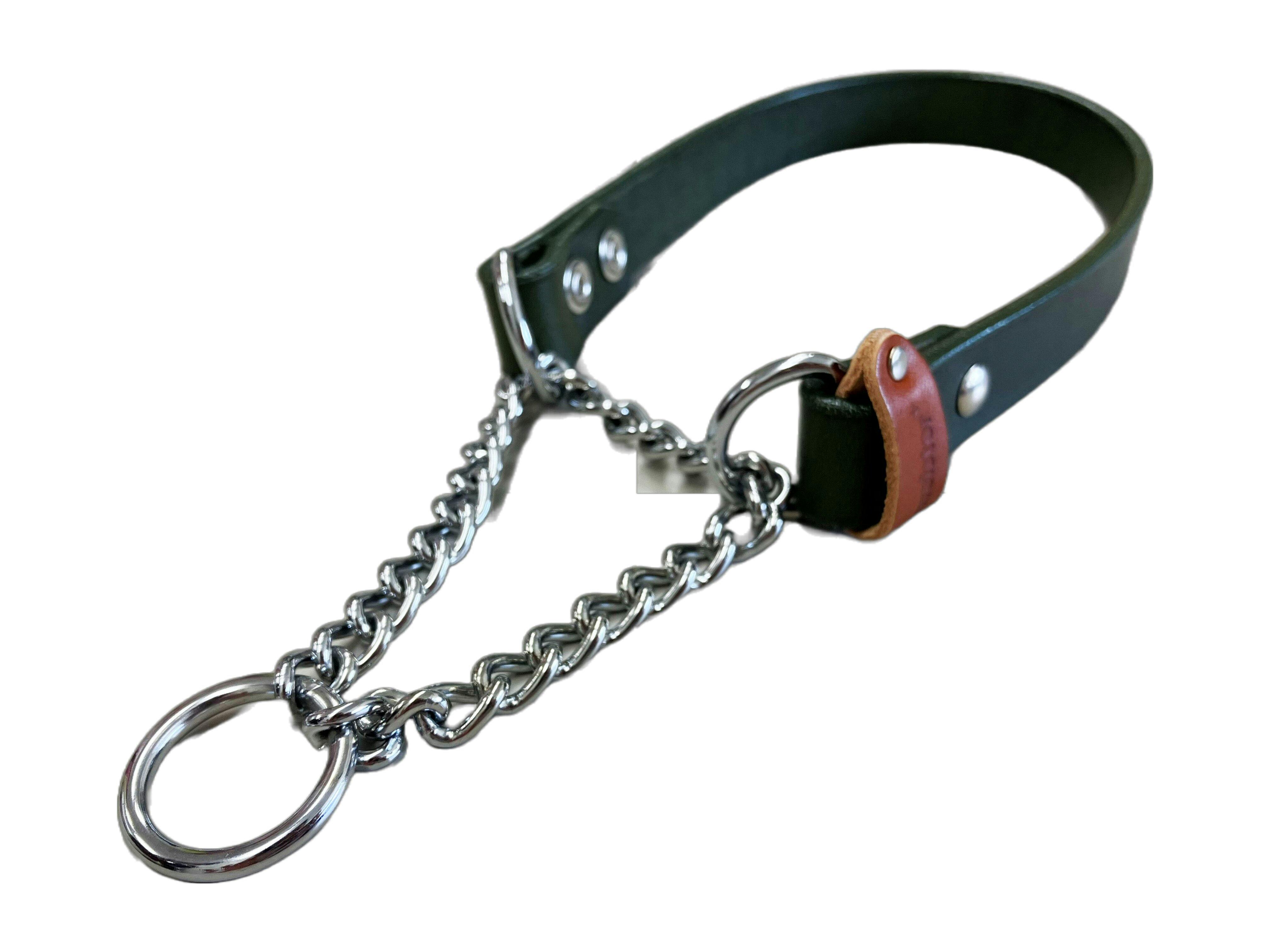 カワノ産業 MPレザーハーフチェーンカラー#21カーキ 3345518001 首輪(犬用) カワノ産業 MPレザーハーフチェーンカラー#21カーキ 3345518001 首輪(犬用)