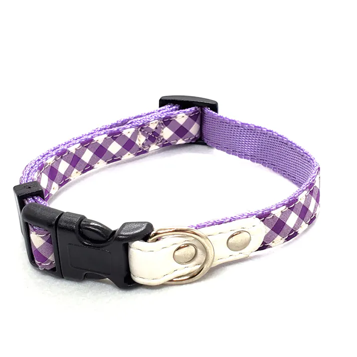 リードッグ NEWギンガムCワンタッチカラーS-パープル 犬 用品 首輪 1711573001【別送品】