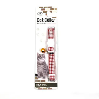 リードッグ プチギンガムチェックセーフティーカラーCレッド 猫 用品 首輪 1711779001【別送品】
