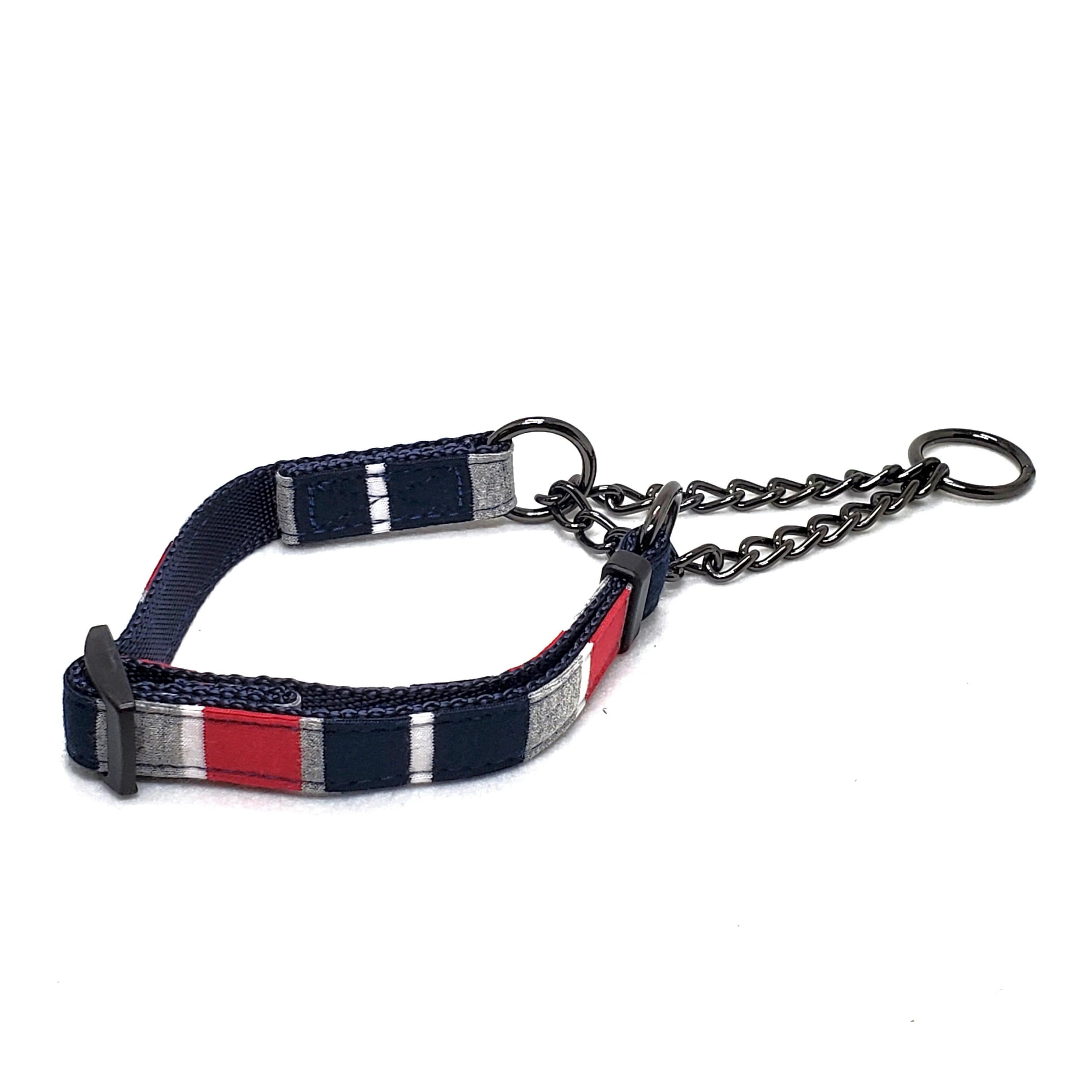 リードッグ パステルボーダーハーフチェーンカラーLネイビー 犬 用品 首輪 1711831001【別送品】