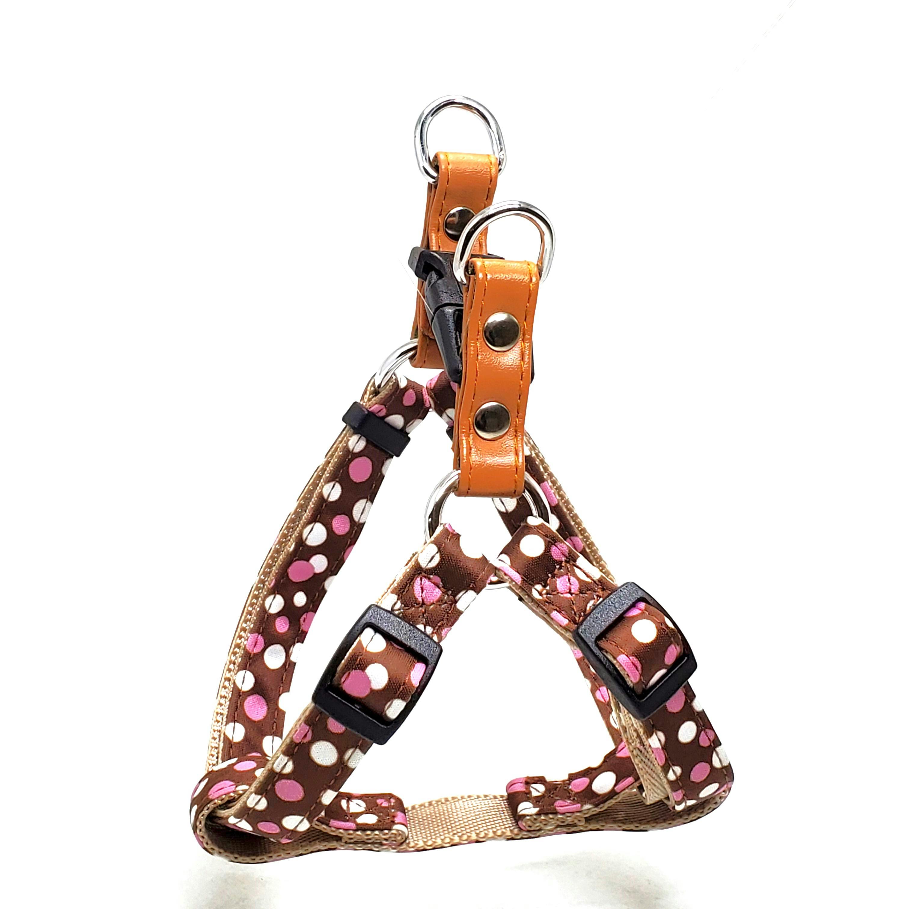 リードッグ 水玉カンタンハーネスブラウンSS 犬 用品 胴輪 1712057001【別送品】