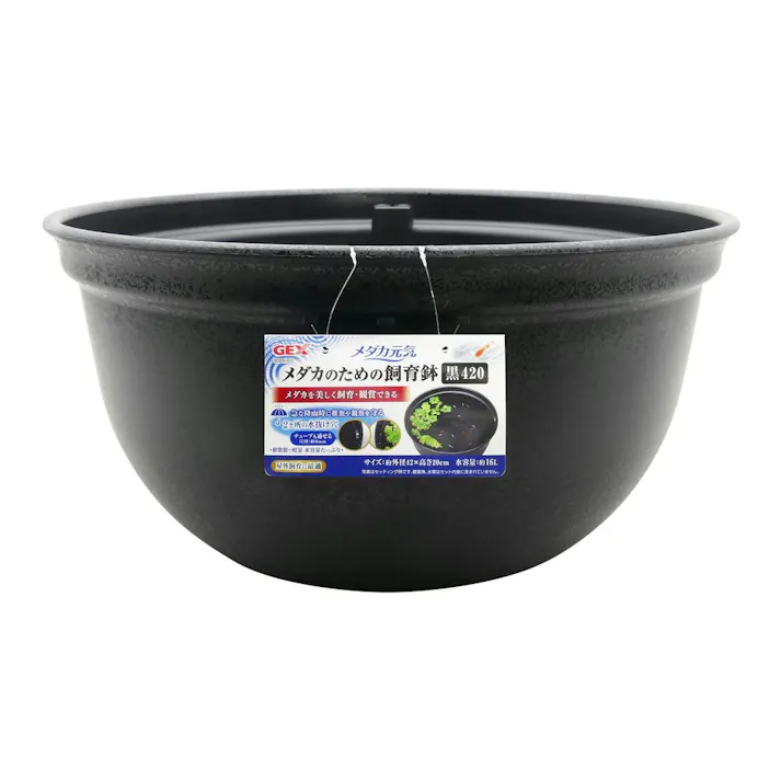 ジェックス メダカ元気メダカのための飼育鉢黒420 4972547042941 1743953001【別送品】