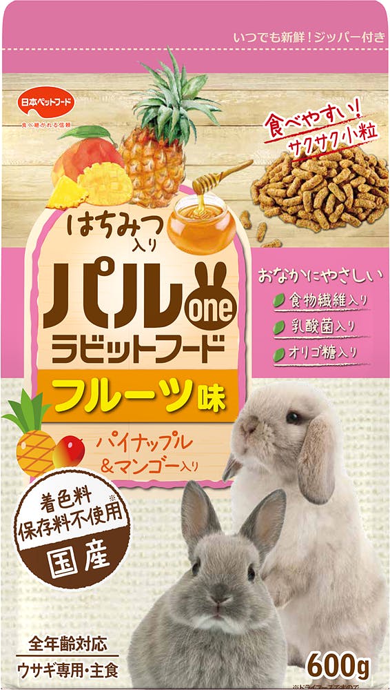 日本ペットフード パルoneラビットフルーツ味600g 4951761573110 1750056001 小動物用フード 日本ペットフード パルoneラビットフルーツ味600g 4951761573110 1750056001 小動物用フード