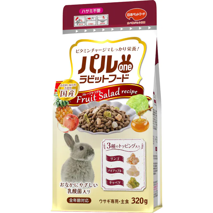 日本ペットフード パルワンラビットフルーツサラダ320g 小動物 フード 乾燥野菜 1750115001【別送品】