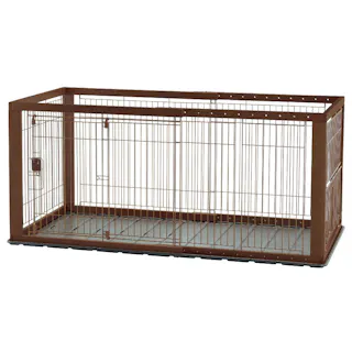 リッチェル 木製スライドサークルWダークブラウン 4973655593523 2800624001【別送品】