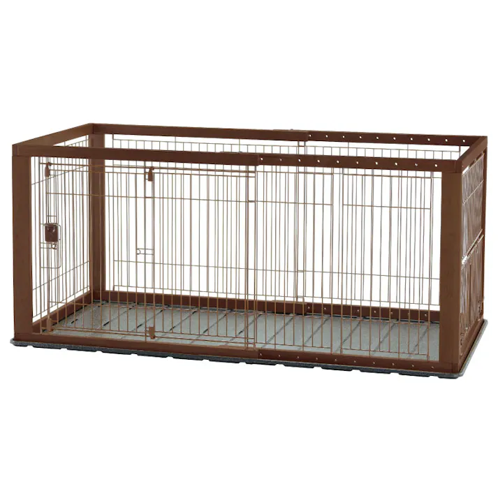 リッチェル 木製スライドサークルWダークブラウン 4973655593523 2800624001【別送品】