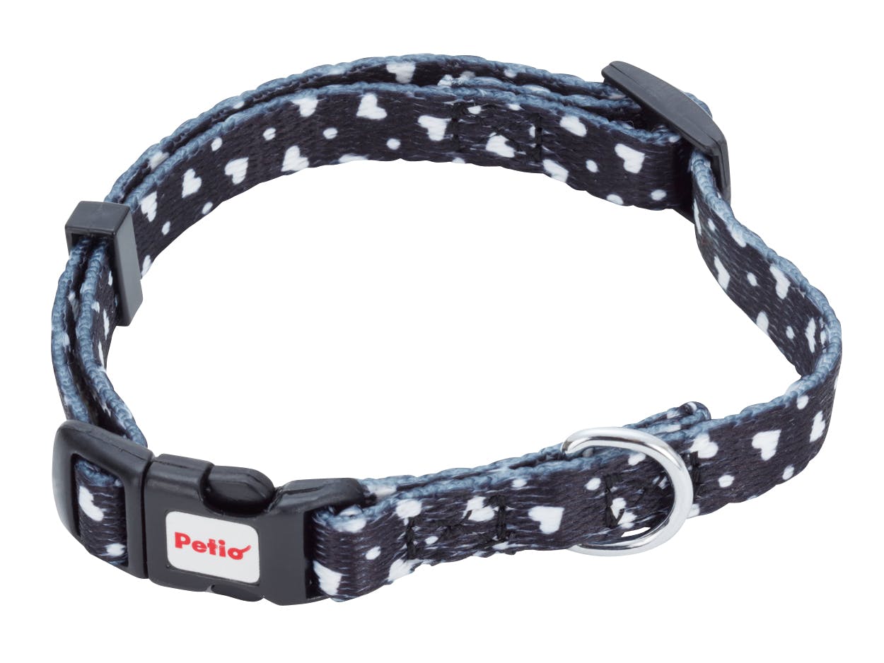 ペティオ ARFハートドットカラーブラックS 犬 用品 首輪 3416114001【別送品】
