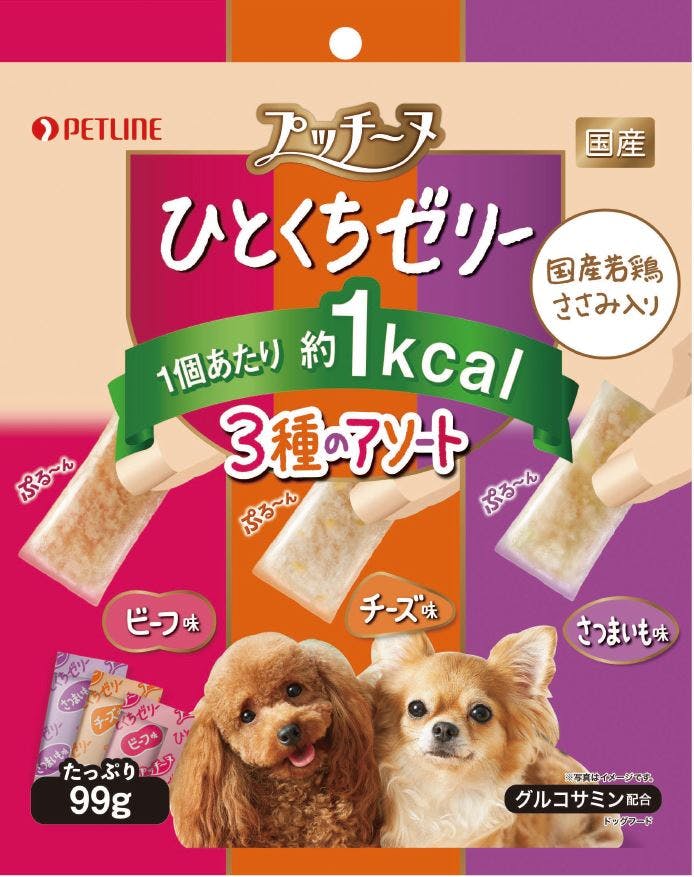 ペットライン プッチーヌゼリー鶏ささみ入3種99g 4902418903231 1041007001 犬用ウェットフード(パウチ) ペットライン プッチーヌゼリー鶏ささみ入3種99g 4902418903231 1041007001 犬用ウェットフード(パウチ)