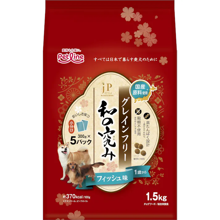 ペットライン 新JPスタイル GFフィシュ 1歳 1.5kg 犬用 ドライフード 嗜好性 1041136001【別送品】