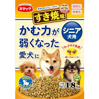 スマック 家族のごはんすき焼味シニア犬1.8kg 犬用 ドライフード 嗜好性抜群 1610500001【別送品】