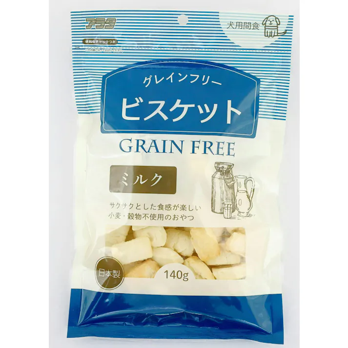 アラタ グレインフリービスケットミルク140g 犬用 おやつ しつけのごほうび 2830870001【別送品】