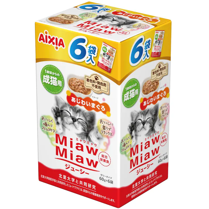 アイシア MiawMiawジューシーあじわいまぐろ60g×6 4580101261280 3001279001【別送品】
