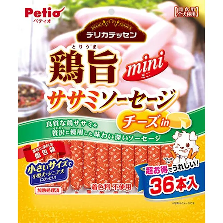 ペティオ デリカテッセン鶏旨ミニソーセージチーズ36本 4903588134104 3417250001【別送品】