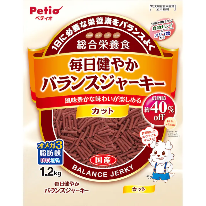 ペティオ 健やかバランスジャーキーカット1.2kg 4903588140778 3418703001【別送品】