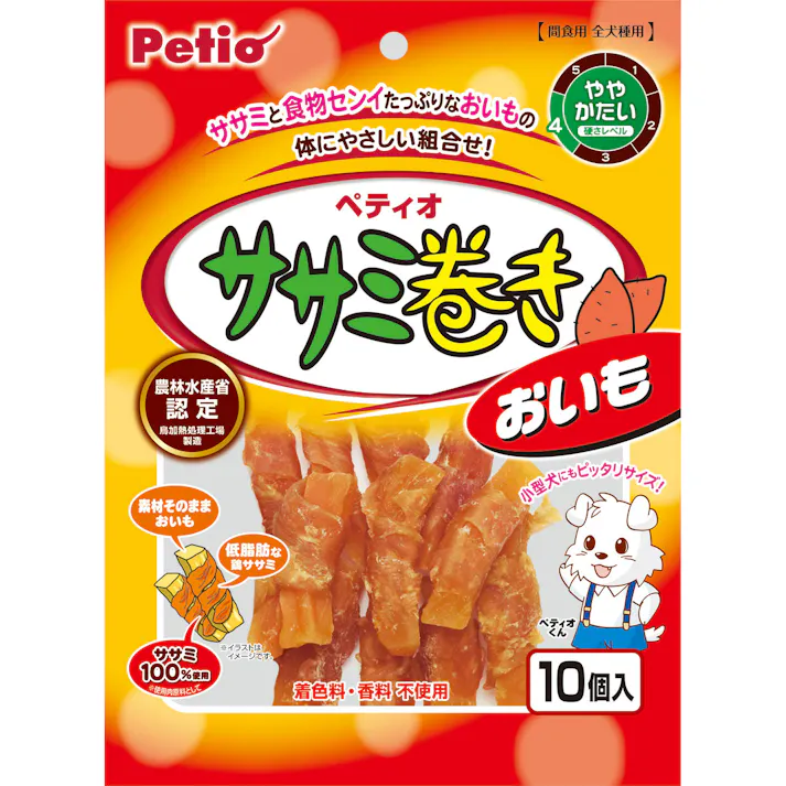 ペティオ ササミ巻きおいも10個 4903588141621 3418904001【別送品】