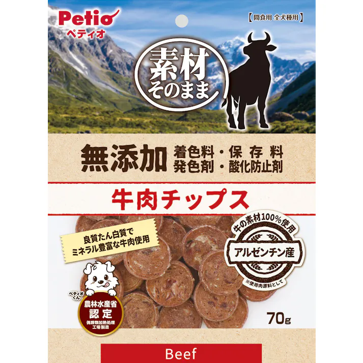 ペティオ 素材そのまま無添加牛肉チップス70g 4903588143922 3419241001【別送品】