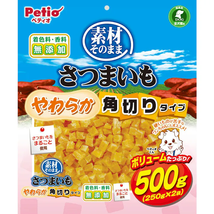 ペティオ 素材さつまいもやわらか角切り500g 犬 フード スナック 3419276001【別送品】