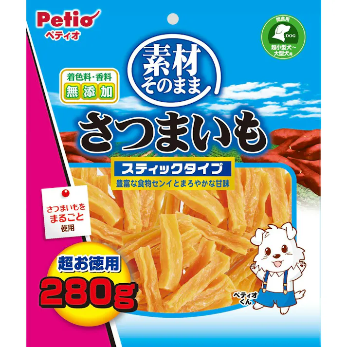 ペティオ 素材さつまいもスティックタイプ280g 犬 フード スナック 3419289001【別送品】