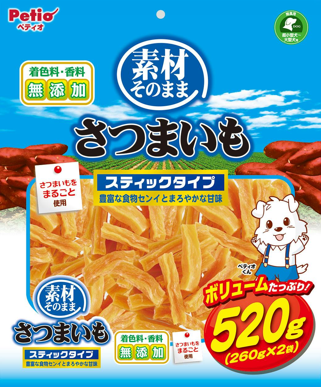 ペティオ 素材さつまいもスティックタイプ520g 4903588144639 3419290001 スナック・ドライタイプおやつ ペティオ 素材さつまいもスティックタイプ520g 4903588144639 3419290001 スナック・ドライタイプおやつ