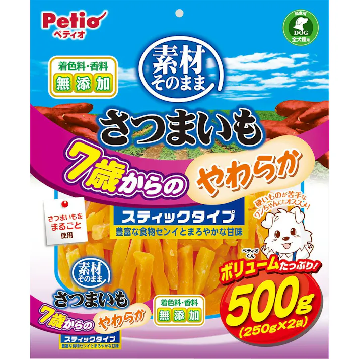 ペティオ 素材さつまいも7歳やわらかST500g 犬 フード スナック 3419293001【別送品】