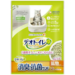 ユニ・チャーム デオトイレ飛び散らない消臭抗菌サンド2L ニオわない 1ヶ月交換不要 猫用 3480151001【別送品】