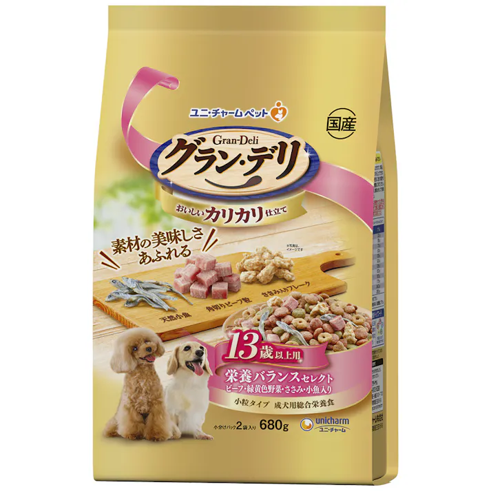ユニ・チャーム グランデリカリカリ13歳栄養セレクト680g 4520699625088 3481760001【別送品】