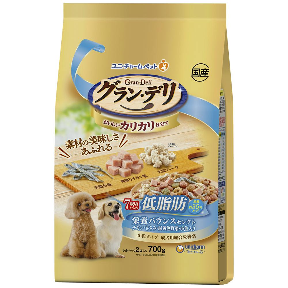 ユニ・チャーム グランデリカリカリ7歳から低脂肪栄養S700g 4520699626559 3481766001 犬用ドライフード ユニ・チャーム グランデリカリカリ7歳から低脂肪栄養S700g 4520699626559 3481766001 犬用ドライフード