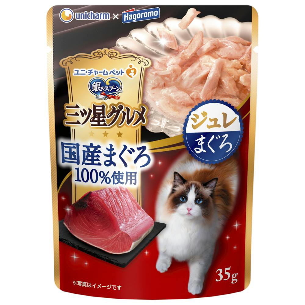 ユニ・チャーム 三ツ星P国産まぐろジュレまぐろ35g 4520699641286 3481792001 猫用ウェットフード(パウチ) ユニ・チャーム 三ツ星P国産まぐろジュレまぐろ35g 4520699641286 3481792001 猫用ウェットフード(パウチ)