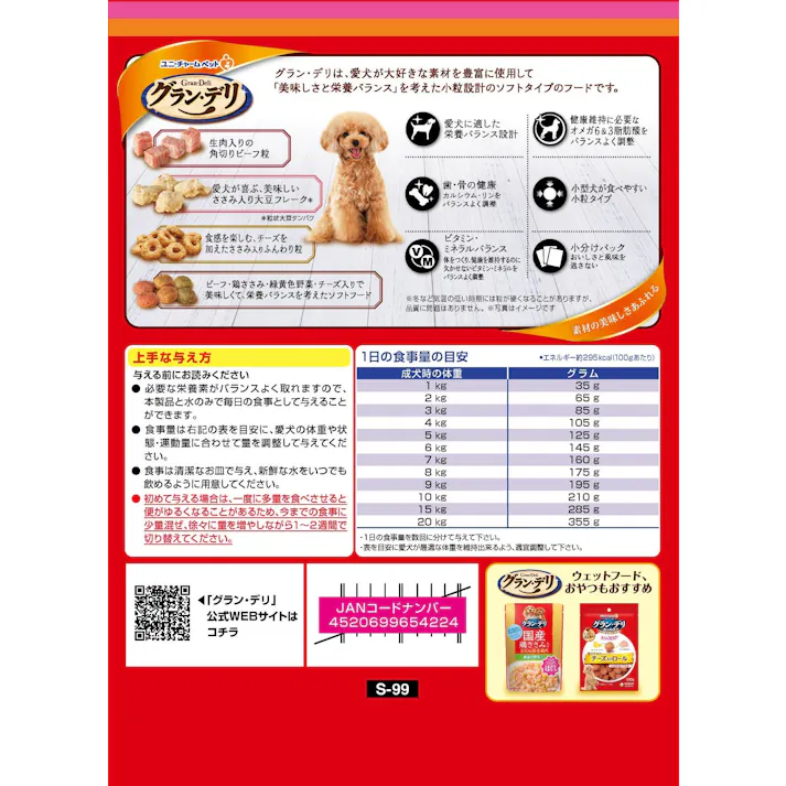 ユニ・チャーム グランデリふっくらビーフ鶏ささみ750g 総合栄養食 ソフト 犬用 3481878001【別送品】