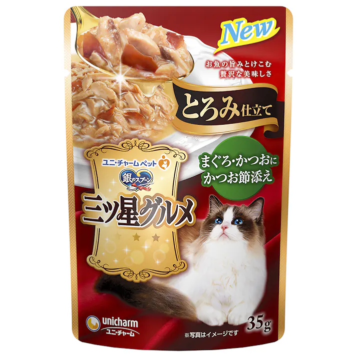 ユニ・チャーム 三ツ星Pとろみまぐろかつお節添え35g 4520699669044 3481908001【別送品】
