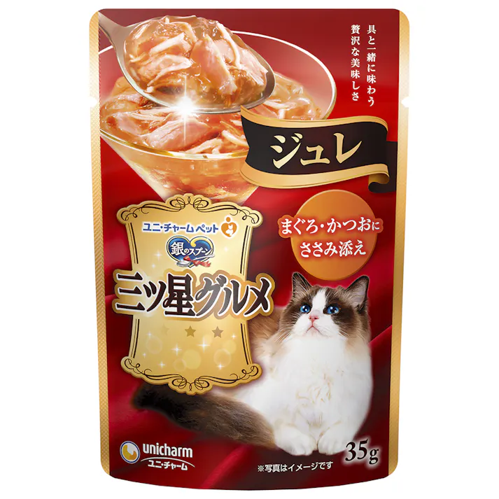 ユニ・チャーム 三ツ星Pジュレ鮪鰹ささみ35g 4520699620397 3481969001【別送品】
