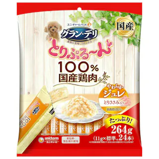 ユニ・チャーム グランデリとりぷるーんジュレとりささみ11g×24本 嗜好性 犬用 おやつ 3482175001【別送品】