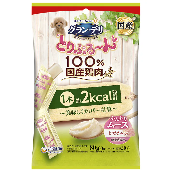 ユニ・チャーム グランデリとりぷるーんカロリームースささみ80g 4520699677490 3482250001【別送品】